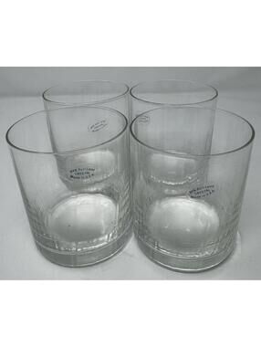 Four Chivas Regal Scotch Whiskey 24% Lead Crystal Rocks Glass Glasses